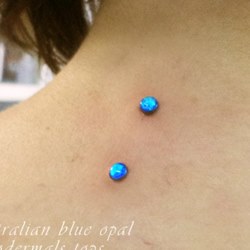 Ausrtralian blue topaz, microdermals