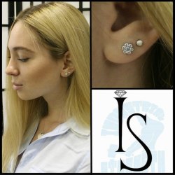 Пирсинг мочки | Double lobe piercing